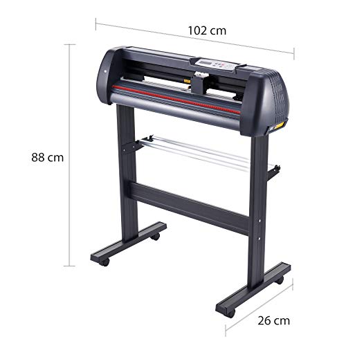 CO-Z Plotter de Corte de Vinilo 72cm Plóter de Corte con Soporte Máquina Cortadora de Vinilo para Hacer Carteles con Controles Digitales Software SignMaster Precisión de 0,01 mm (72cm)