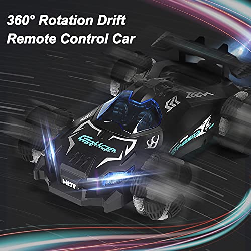 Coche Teledirigido, BMSARE 2,4GHz Coche Teledirigidos con Luz LED, 360° Rociar Deriva Coche con Batería Recargable, 4x4 Alta Velocidad 20km/h RC Coche para Niños Regalo Cumpleaños