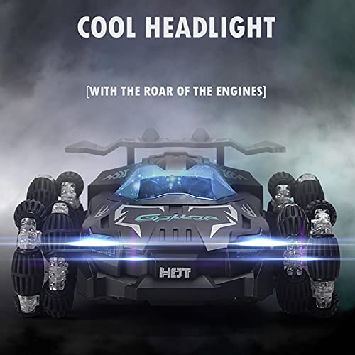 Coche Teledirigido, BMSARE 2,4GHz Coche Teledirigidos con Luz LED, 360° Rociar Deriva Coche con Batería Recargable, 4x4 Alta Velocidad 20km/h RC Coche para Niños Regalo Cumpleaños