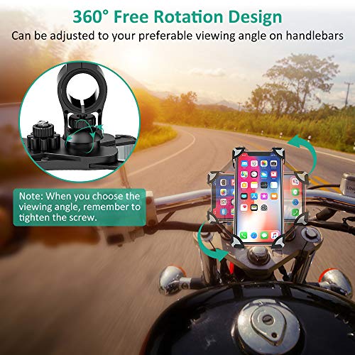 Cocoda Soporte Movil Bici, 360° Rotación Soporte Movil Moto Bicicleta, Anti Vibración Porta Telefono Motocicleta Compatible con iPhone 13 Pro Max/13 Pro/12 Pro MAX/XS/XR y Otro 4.5-7.0" Móvil
