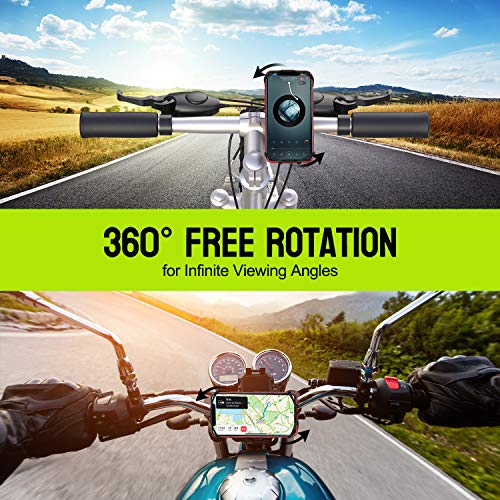 Cocoda Soporte Movil Bicicleta, Desmontable Soporte Movil Moto Bici, 360° Rotación Porta Movil Bicicleta Accesorios Moto Compatible con iPhone 13 Pro Max/13 Pro/12 Pro MAX/XS y Otro 4.7-7.5" Móvil