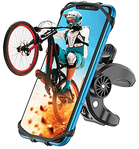 Cocoda Soporte Móvil Bicicleta, Soporte Movil Moto, Rotación 360° Ajustable Universal Montaje para Manillar de Bicicleta Compatible con 13 Pro Max/13 Pro/13/12/11, Samsung Galaxy S21 Ultra/S20,etc