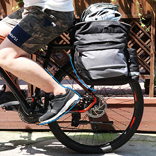 COFIT 68L Bicicleta Pannier, Bolso Impermeable para Maletero de Bicicleta como Portaequipajes Negra