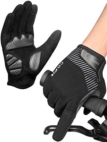 COFIT Guantes de Ciclismo Antideslizantes, Guantes Unisex de Dedo Completo Guantes de Bicicleta con Pantalla Táctil para Montar en BMX ATV MTB, Ciclismo en Bicicleta-M/ L/ XL/ XXL