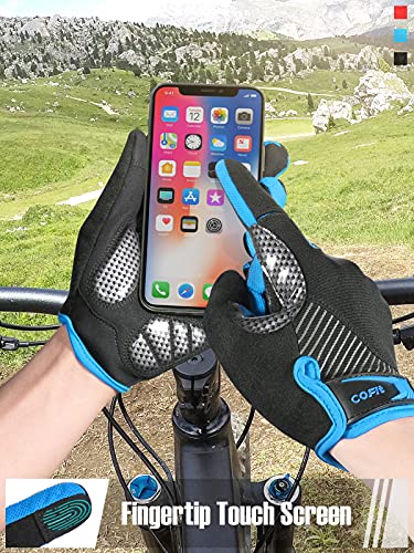 COFIT Guantes de Ciclismo Antideslizantes, Guantes Unisex de Dedo Completo Guantes de Bicicleta con Pantalla Táctil para Montar en BMX ATV MTB, Ciclismo en Bicicleta-M/ L/ XL/ XXL