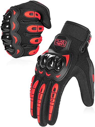 COFIT Guantes de Motos, Guantes de Pantalla Táctil Full Touch para Carreras de Motos, MTB, Escalada, Senderismo y Otros Deportes al Aire Libre - Rojo XL