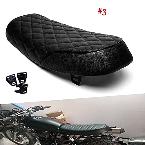 Cojín rústico para asiento de moto, para KZ400, KZ550, K750, Z650, W650, CB100, CB125, CB175, CB200, CB350, CB360, CB400, CB450, CB550, CB650 y CB750 0 CG12. 5 GN250 CL100 CL125S CL175 CL200 CL350