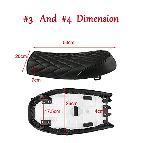 Cojín rústico para asiento de moto, para KZ400, KZ550, K750, Z650, W650, CB100, CB125, CB175, CB200, CB350, CB360, CB400, CB450, CB550, CB650 y CB750 0 CG12. 5 GN250 CL100 CL125S CL175 CL200 CL350