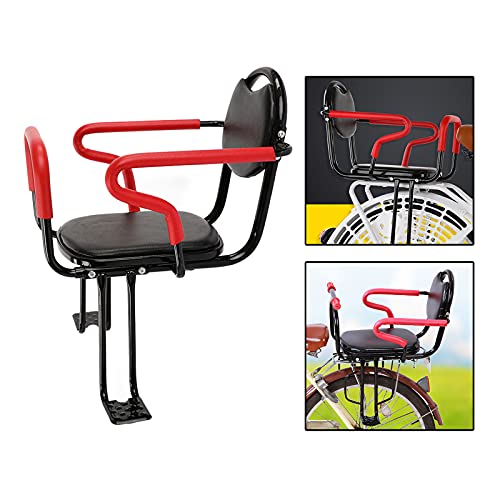 Colcolo Asiento de La Bicicleta de Montaje Trasero de La Cerca de La Cerca, Asiento de Bicicleta Espesante, con Accesorios de Pasamanos, Cojín de Silla de Mon