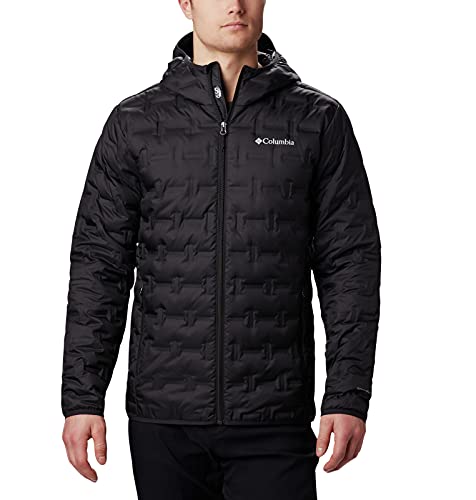 Columbia Delta Ridge Down Hooded , Chaqueta de plumas con capucha Hombre, Negro (BLACK), XL