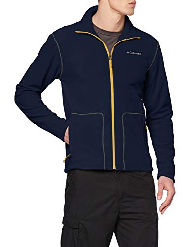 Columbia Hombre Chaqueta Polar con Cremallera Completa, FAST TREK LIGHT FULL ZIP FLEECE, Poliéster, Azul (Collegiate Navy), Talla: XL, 1772751