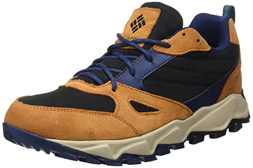 Columbia Ivo Trail WP, Zapatos para Senderismo Hombre, Black, River Blue, 43 EU