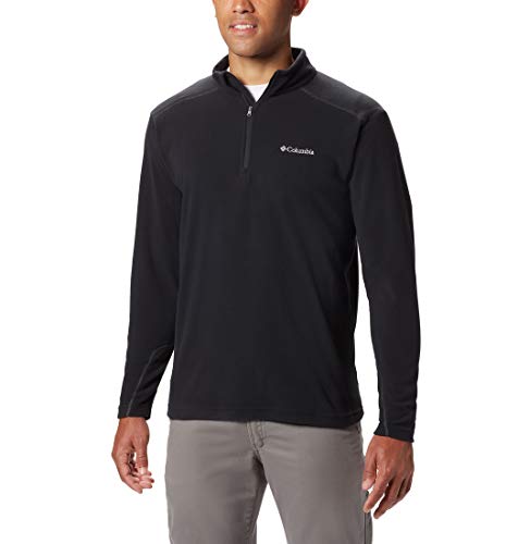 Columbia Klamath Range II Half Zip, Forro polar con media cremallera Hombre, Negro (BLACK), S