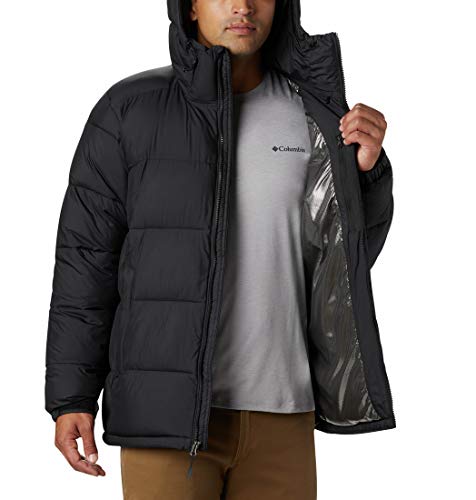 Columbia Pike Lake Hooded , Chaqueta con capucha Hombre, Negro (BLACK), L