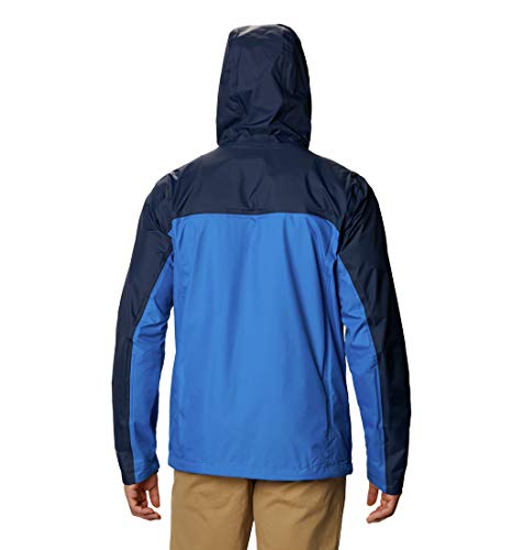 Columbia Pouring Adventure II , Chaqueta impermeable Hombre, Azul (Bright Indigo, Collegiate Navy), L