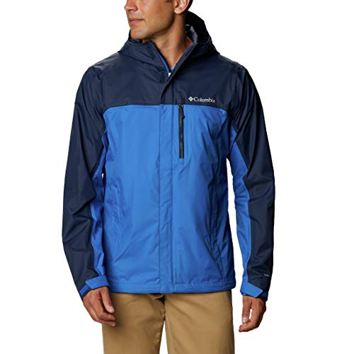 Columbia Pouring Adventure II , Chaqueta impermeable Hombre, Azul (Bright Indigo, Collegiate Navy), L