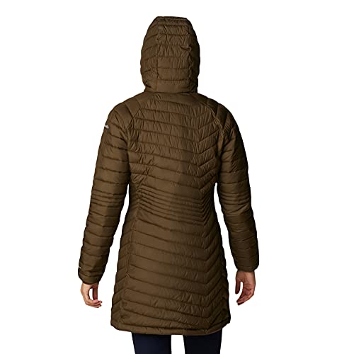 Columbia Powder Lite, Chaqueta de longitud media, Mujer, Verde (Olive Green) Talla M