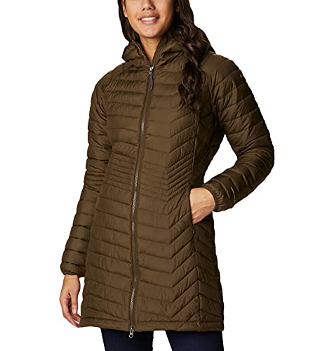 Columbia Powder Lite, Chaqueta de longitud media, Mujer, Verde (Olive Green) Talla M