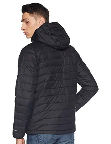 Columbia Powder Lite Hooded , Chaqueta Hombre, Negro (BLACK), L