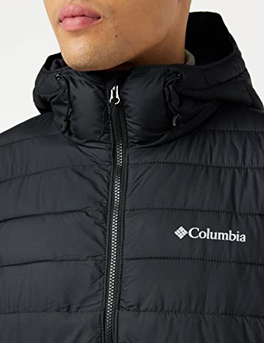 Columbia Powder Lite Hooded , Chaqueta Hombre, Negro (BLACK), L