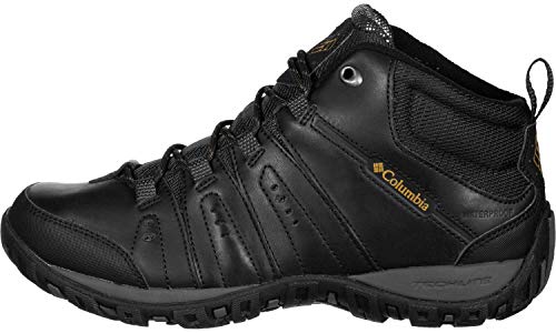 Columbia Woodburn II Chukka Waterproof Omni-Heat, Botas de Senderismo, para Hombre, Negro (Black, Goldenrod), 43 EU