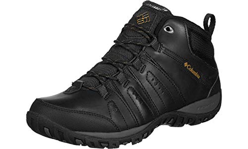 Columbia Woodburn II Chukka Waterproof Omni-Heat, Botas de Senderismo, para Hombre, Negro (Black, Goldenrod), 43 EU