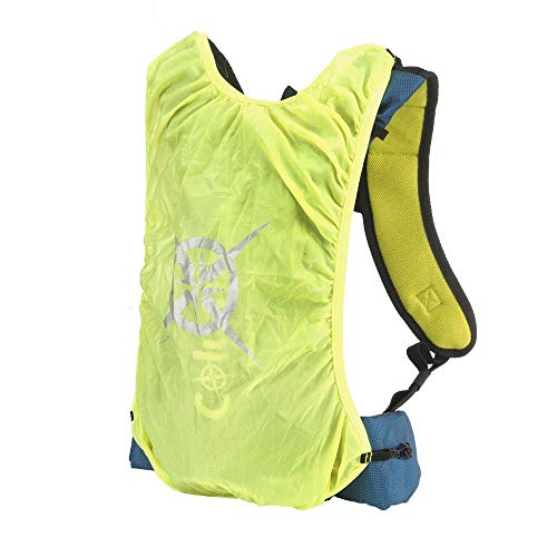 COLUMBUS Mochila Biker 4 para Ciclismo BTT o Senderismo con Bolsa de Hidratación Incluida. Mochila Impermeable Ligera, Transpirable y Cómoda para Caminar o IR en Bicicleta. Color Azul.