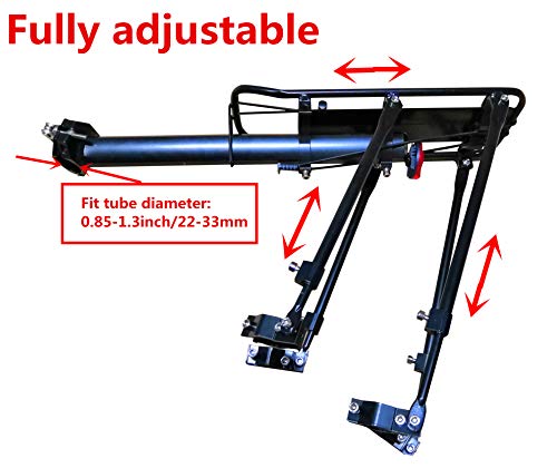 COMINGFIT® Capacidad de 80 kg, portabicicletas Ajustable Portaequipajes-Estante Súper Fuerte Mejora Estante para Bicicletas 4-Strong-Leg Bicycle Carrier