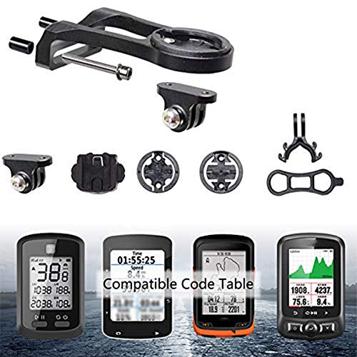 Compatible Garmin Edge, Soporte para Manillar de Bicicleta para cámara de acción Deportiva GoPro, Garmin Edge 25, 130, 200, 500, 510, 520, 800, 810, 820, 1000 y 1030