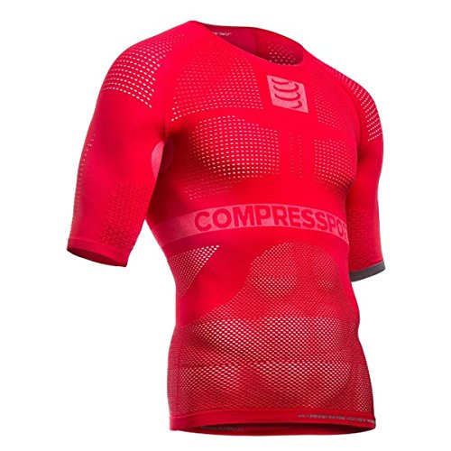 COMPRESSPORT - Camiseta de compresión para Hombre, Talla S (Talla del Fabricante : T1), Color Rojo