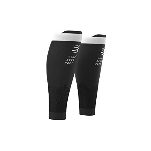 COMPRESSPORT R2V2 - Manga de compresión para las pantorrillas - Protección muscular, rendimiento y recuperación para el deporte - Ultraligero y anti-fatiga - Correr, Ciclismo, Trail y Triatlón