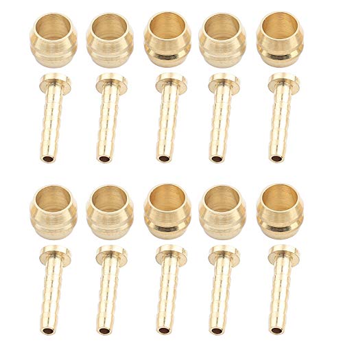 Conector e inserto verde oliva, juego de 10 mangueras de freno de disco para bicicleta Juego de inserto de conexión verde oliva Pieza de repuesto(BH59)