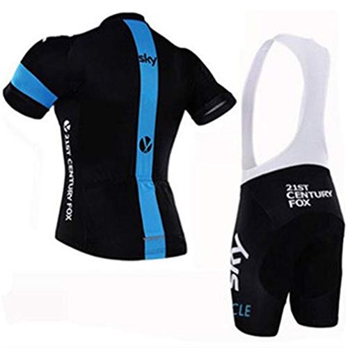 Conjunto De Maillots De Ciclismo para Hombre, Pantalones Cortos De Maillot De Bicicleta De Montaña, Transpirables, De Secado Rápido con Almohadillas De Gel 9D (Y-01,L)