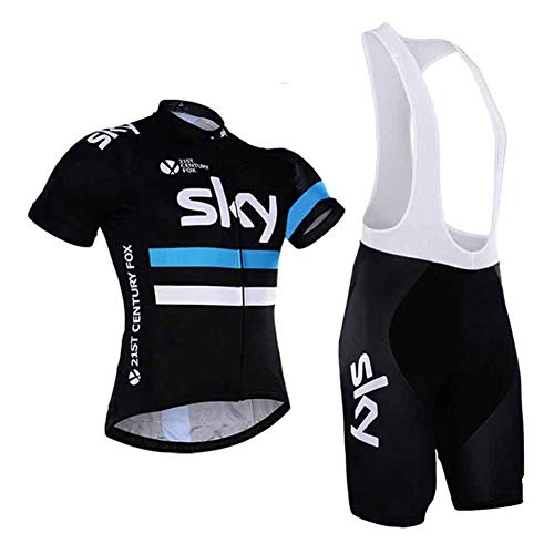 Conjunto De Maillots De Ciclismo para Hombre, Pantalones Cortos De Maillot De Bicicleta De Montaña, Transpirables, De Secado Rápido con Almohadillas De Gel 9D (Y-01,L)