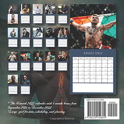 Conor McGregor 2022 Calendar: Great Mini 16-month Calendar for fans