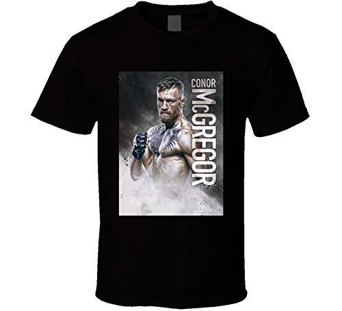 Conor Mcgregor The Notorious UFC Boxing Men's Black T Shirt 100% Cotton Shirt