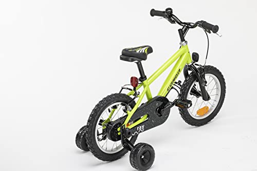 Conor Ray 14" Bicicleta Infantil, Niños, Verde, Pequeño