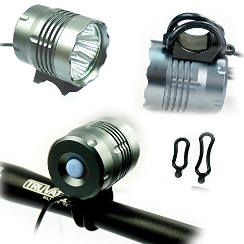 Constefire LED Luz Linterna LáMPARA Torch 5X CREE XM-L T6 /CREE 5X 6000 lúmenes LED de Bicicleta/Bici lámpara Luz LED Frontal para Manillar de Bicicleta Bicicletas (5 focos, 3 Modos) con batería