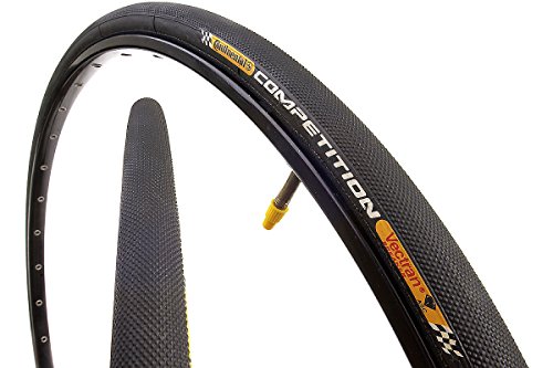 Continental Competition - Tubular para bicicleta de carreras, 28" x 25 mm, negro