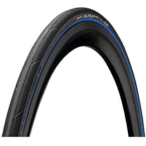 Continental Cubierta Carretera Ultra Sport III Negro-Azul-Medidas: 700 x 25 Neumáticos para Bicicleta, Adultos Unisex, Talla Única