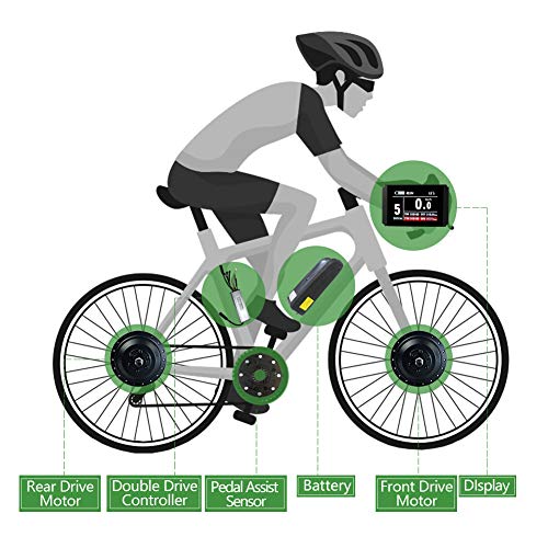 Controlador E-Bike, controlador de doble accionamiento E-Bike 17A, accesorios eléctricos de conversión de batería de litio para bicicleta de montaña