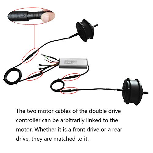 Controlador E-Bike, controlador de doble accionamiento E-Bike 17A, accesorios eléctricos de conversión de batería de litio para bicicleta de montaña