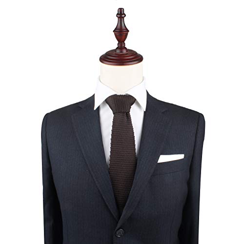Corbata estrecha de punto marrón | 5 años de garantía | Regalos para hombres | Accesorios para padrinos | Corbata de boda