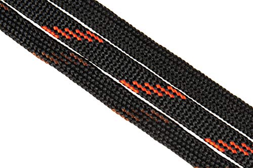 Cordones Planos para Zapatos y Botas de Trabajo y Calzado de Seguridad, Tejido Resistente, Hechos en Europa por Worker Walker Laces Pro, 1 par (9176 - negro con marrón / 90 cm - 35 pulgada)