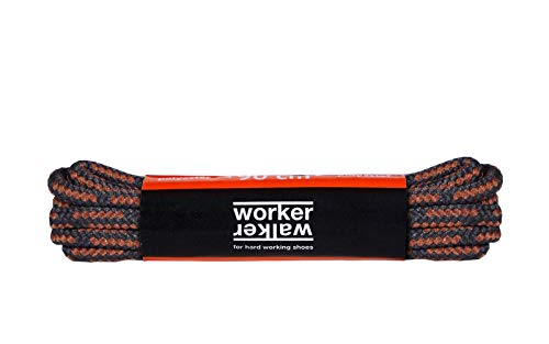 Hechos en Europa por Worker Walker Laces Pro Cordones Redondos de Zapatos y Botas de Trabajo y Calzado de Seguridad Tejido Resistente,y Longitudes 1 par