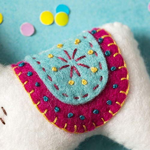 Corinne Lapierre Fieltro Llama Costura Craft Mini Kit, Multicolor, Talla Única