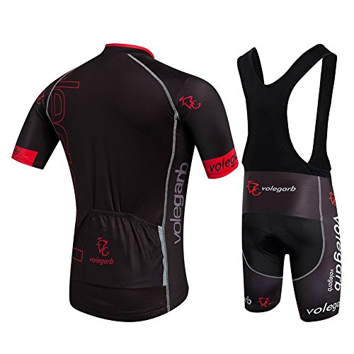 Cornasee Ropa Ciclismo Verano para Hombre Ciclismo Maillot y Culotte Pantalones Cortos (Negro,M)