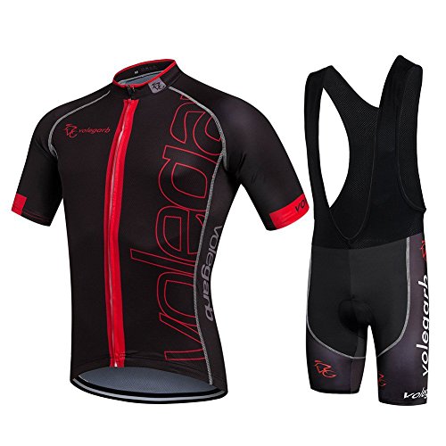 Cornasee Ropa Ciclismo Verano para Hombre Ciclismo Maillot y Culotte Pantalones Cortos (Negro,M)