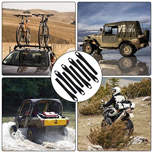 Correas de Amarre Correas de Sujección Cinta Bucle Suave para Remolque ATV UTV Motocicleta Bici de Suciedad 8 Piezas