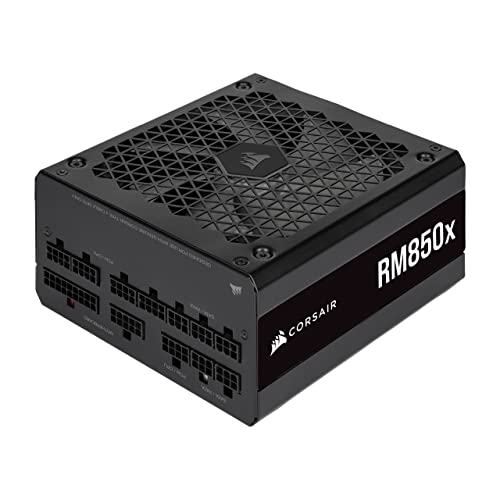 Corsair RM850x 80 PLUS Gold Fuente de Alimentación 850 Vatios ATX Totalmente Modular (Ventilador con Levitación Magnética de 135 mm, Condensadores Japoneses, Amplia Compatibilidad) EU, Negro